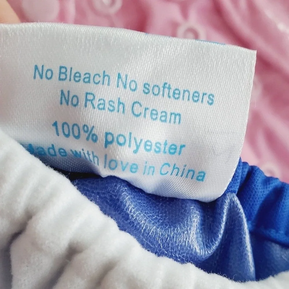 Reusable Cloth Pocket‎ Diaper Set Pink Blue Peach Adjustable One Size